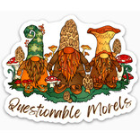 ALASKA WILD AND FREE STICKER-QUESTIONABLE MORELS GNOMES 3"