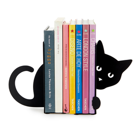 BALVI BOOKEND-HIDDEN CAT BLK MTL BALVI BOOKEND-HIDDEN CAT BLK MTL