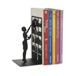 BALVI BOOKEND-THE LIBRARY BLACK METAL