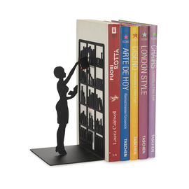 BALVI BOOKEND-THE LIBRARY BLACK METAL