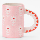 ChagoArt Mug - Pink Flower Ceramic Hand-Painted