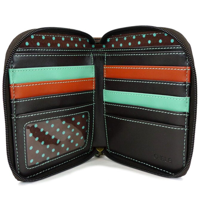 Chala Group Inc ZIPA WALLET-SLIM CAT BRWN