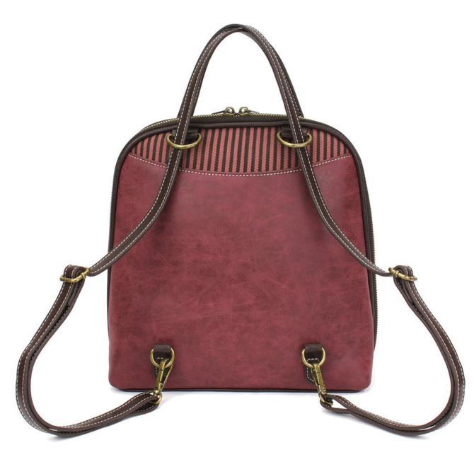Chala Group Inc BACKPACK/PURSE-PAW BURGUNDY