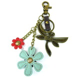 Chala Group Inc K/C PURSE CHARM-DRAGONFLY FLOWER