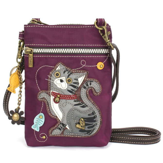 Chala Group Inc CELLXBODY-CV TABBY CAT GRY/PRPL