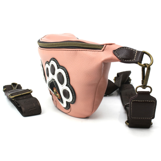 Chala Group Inc FANNY PACK-PAW PRINTS DUSTY PINK