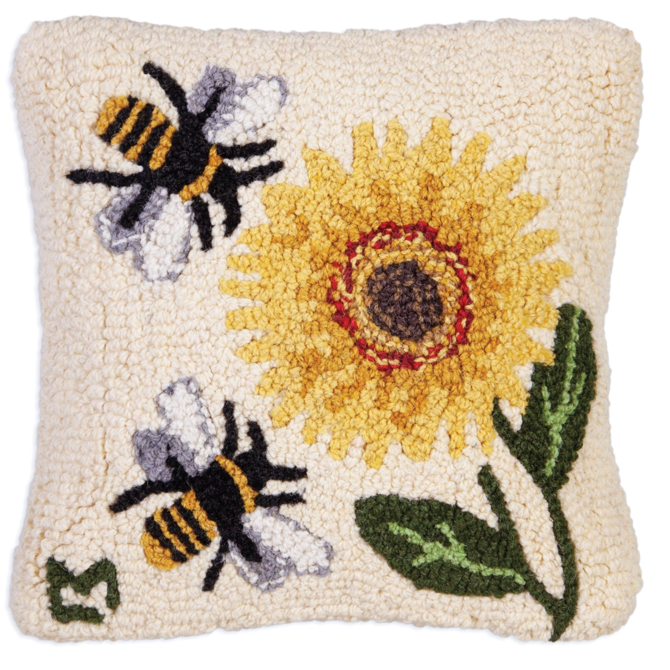 Chandler 4 Corners Pillow - Sunflower/Bees