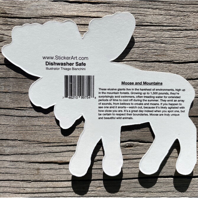 Colorado Sticker Art Sticker - Moose