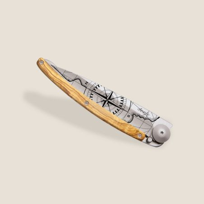 DEEJO Knife - Olive Wood/Terra Incogita