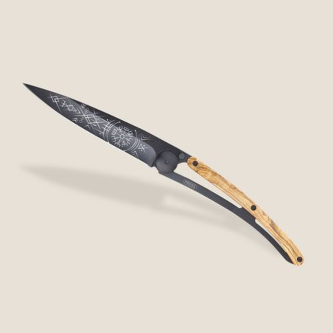 DEEJO Knife - Olive Wood/Viking
