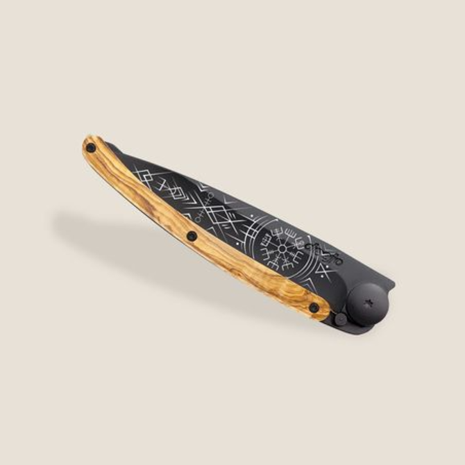 DEEJO Knife - Olive Wood/Viking