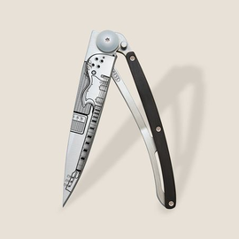 DEEJO Knife - Ebony Wood/Rock'n Roll