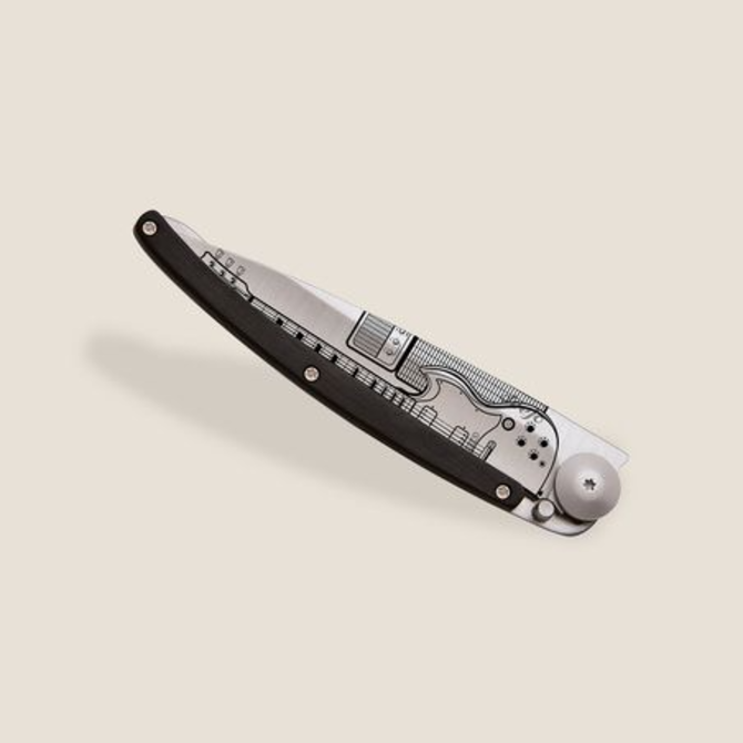 DEEJO Knife - Ebony Wood/Rock'n Roll