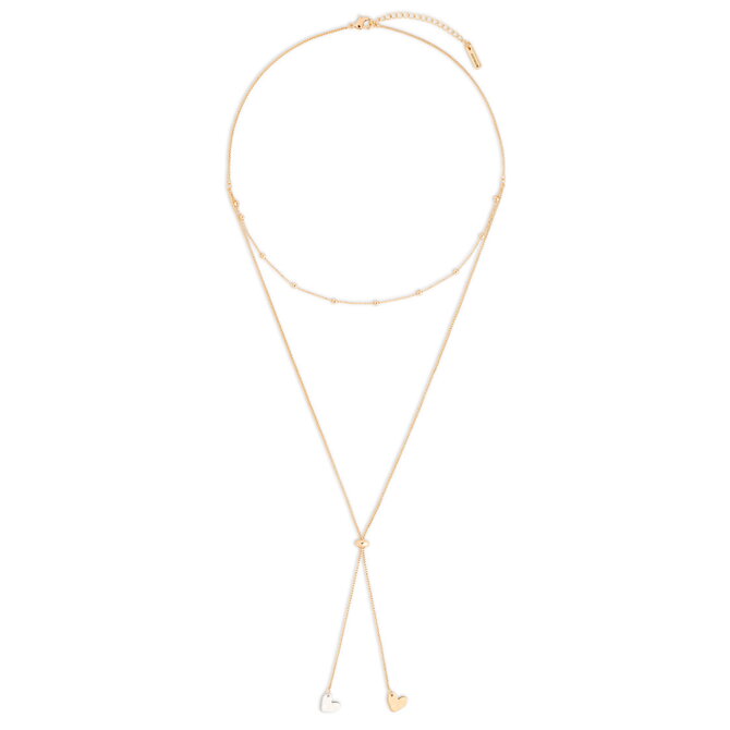 Demdaco/misc Product Necklace - Double Heart Lariat Charm