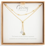 Demdaco/misc Product Necklace - Double Heart Lariat Charm