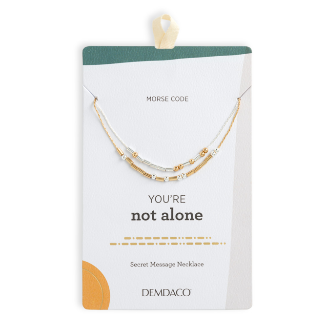 Demdaco/misc Product Morse Code Necklace - You Are Not Alone