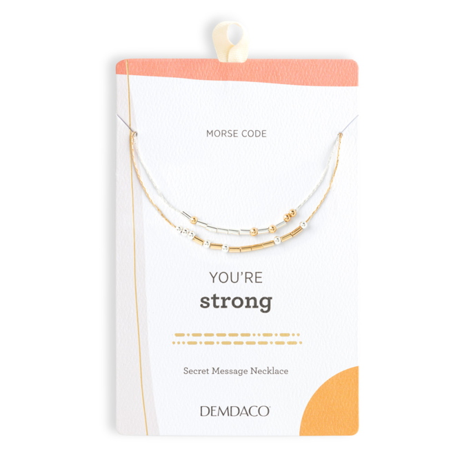 Demdaco/misc Product Morse Code Necklace - You Are Strong
