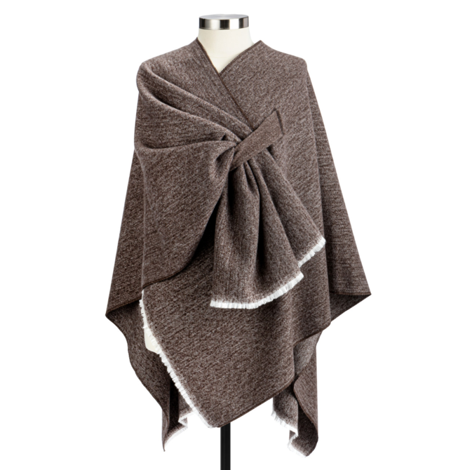 Demdaco/misc Product Wrap - Taupe Heathered Keyhole
