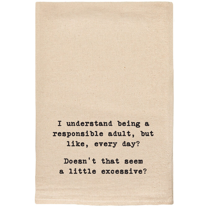 Ellembee Tea Towel - Responsible Adult