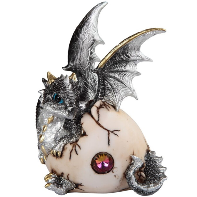 George S Chen DRAGON EGG-SLVR 6"