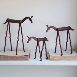 Kalalou Horses Iron Forged Set of 3 Kalalou Horses Iron Forged Set of 3