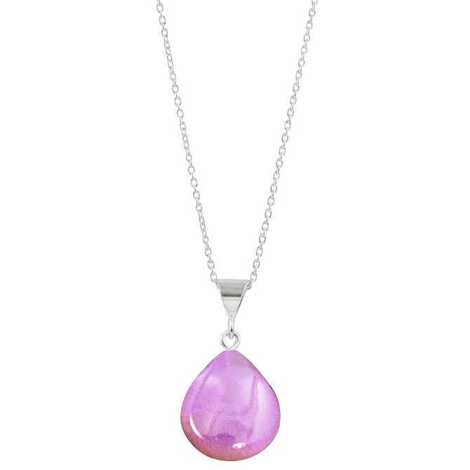 Leightworks *Necklace - X Small Drop Pink/Polished