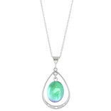 Leightworks *Necklace - Oval w/Loop Green Polished