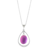 Leightworks *Necklace - Oval w/Loop Pink Frosted