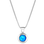 Leightworks Necklace - Teeny Tiny Blue Polished