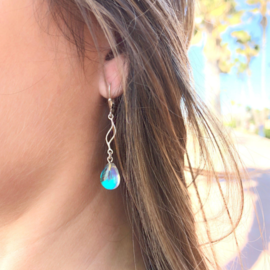 Leightworks *Earring - Feather Green Polished