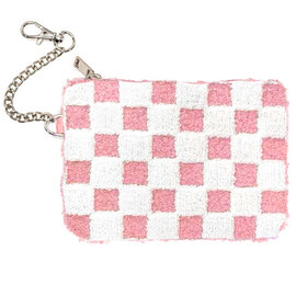 Living Royal Key Chain - Pink Checker Pouch Living Royal Key Chain - Pink Checker Pouch