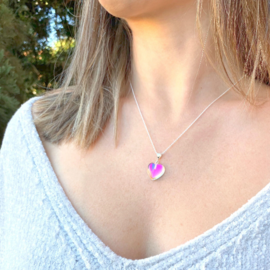 Leightworks Necklace - Small Heart Pink Polished Leightworks Necklace - Small Heart Pink Polished