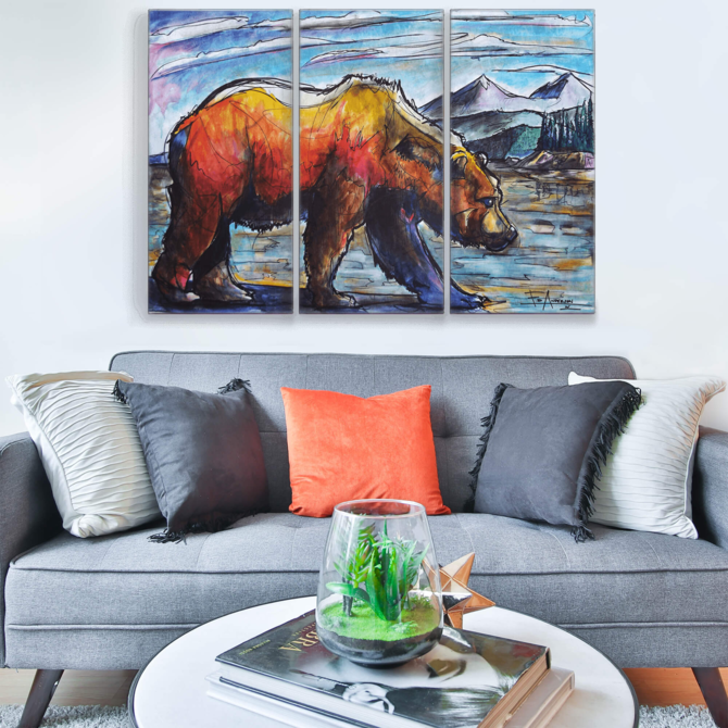 Meissenburg Studios GRIZZLY BEAR-3 PANEL/ED ANDERSON