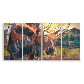 Meissenburg Studios MOOSE 4 PANEL-84X42/ED ANDERSON Meissenburg Studios MOOSE 4 PANEL-84X42/ED ANDERSON