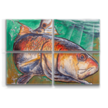 Meissenburg Studios *4 PIECE RED FISH-ED ANDERSON Meissenburg Studios *4 PIECE RED FISH-ED ANDERSON