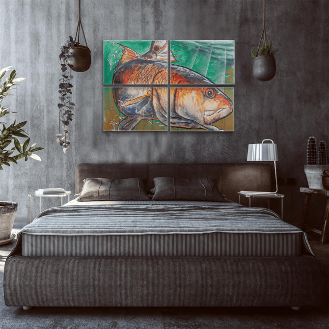 Meissenburg Studios *4 PIECE RED FISH-ED ANDERSON