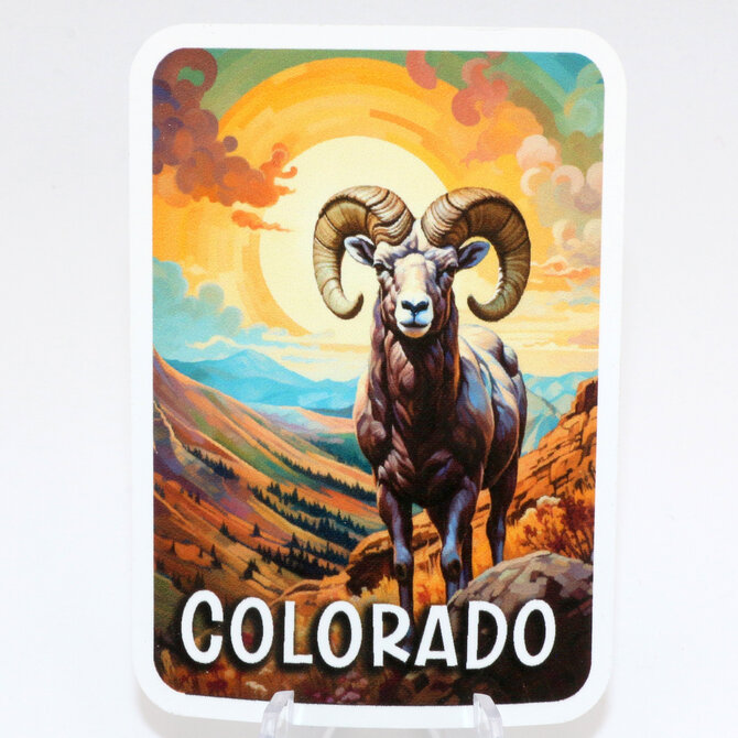 ZEN HILLS Sticker - Bighorn/Mountain Valley/Sun Colorado