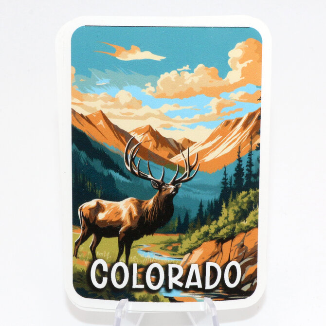 ZEN HILLS STICKER-ELK/MOUNTAIN CO