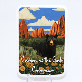 ZEN HILLS STICKER-BEAR/ROCKS/FLOWERS GARDEN OF THE GODS CO