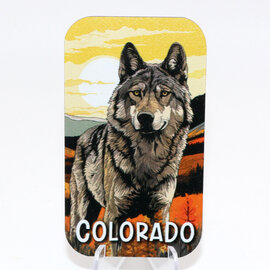 ZEN HILLS MAGNET-WOLF/SUNSET COLORADO