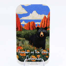 ZEN HILLS MAGNET-BEAR/ROCKS/FLOWERS GARDEN OF THR GODS CO