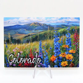 ZEN HILLS POST CARD-WOOD WILDFLOWER SCENE COLORADO
