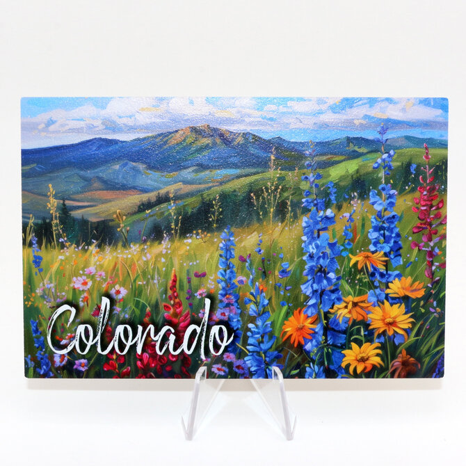 ZEN HILLS POST CARD-WOOD WILDFLOWER SCENE COLORADO
