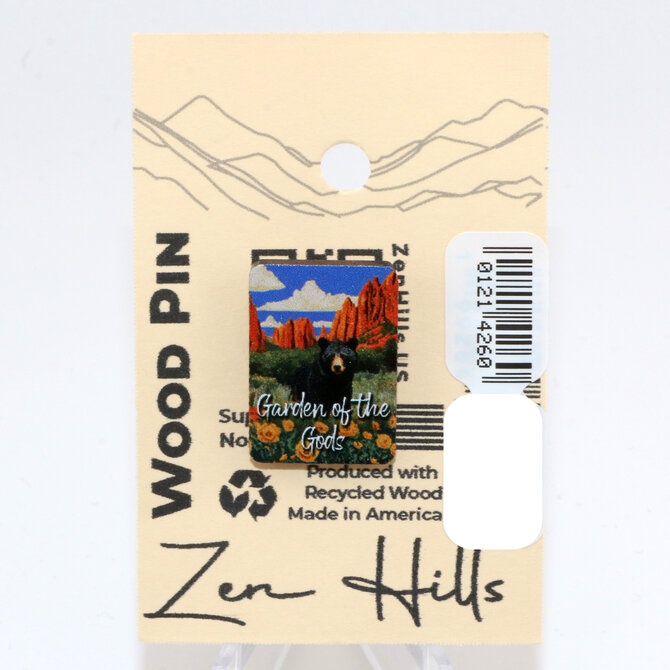 ZEN HILLS PIN-BEAR/ROCKS/FLOWERS GARDEN OF THE GODS