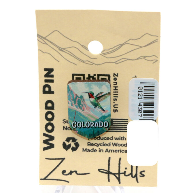 ZEN HILLS PIN-HUMMER/ROCKS/TREES COLORADO