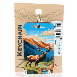 ZEN HILLS KEY CHAIN-ELK/MOUNTAN COLORADO
