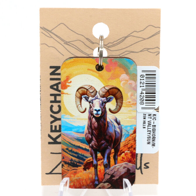 ZEN HILLS KEY CHAIN-BIGHORN/MOUNTAIN VALLEY/SUN CO
