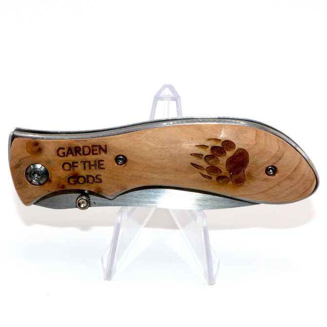 WILD AMERICA KNIFE-BEAR TRACK WOOD GARDEN OF THE GODS