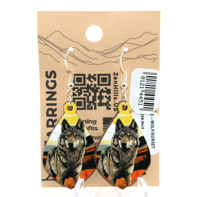 ZEN HILLS EARRING-WOLF/SUNSET
