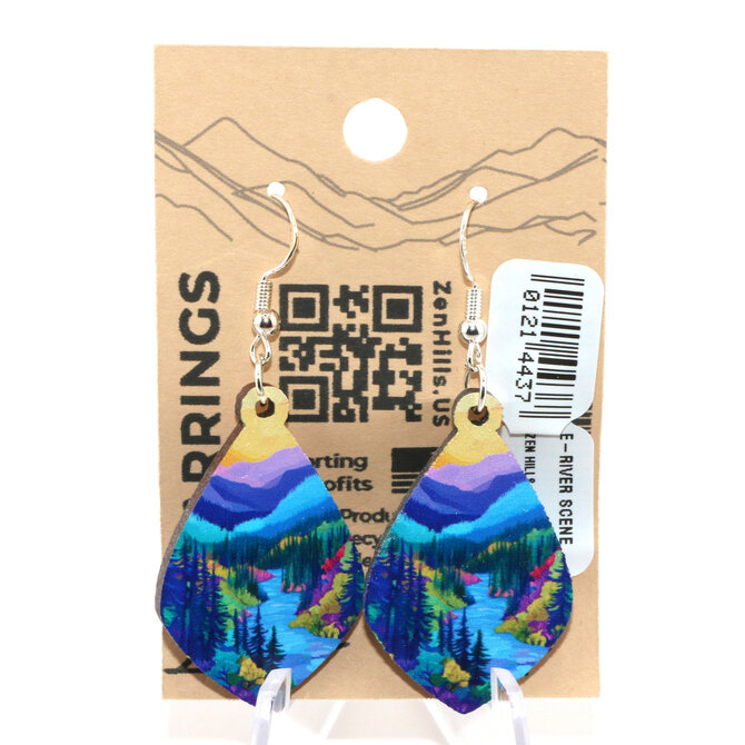 ZEN HILLS EARRING-RIVER SCENE